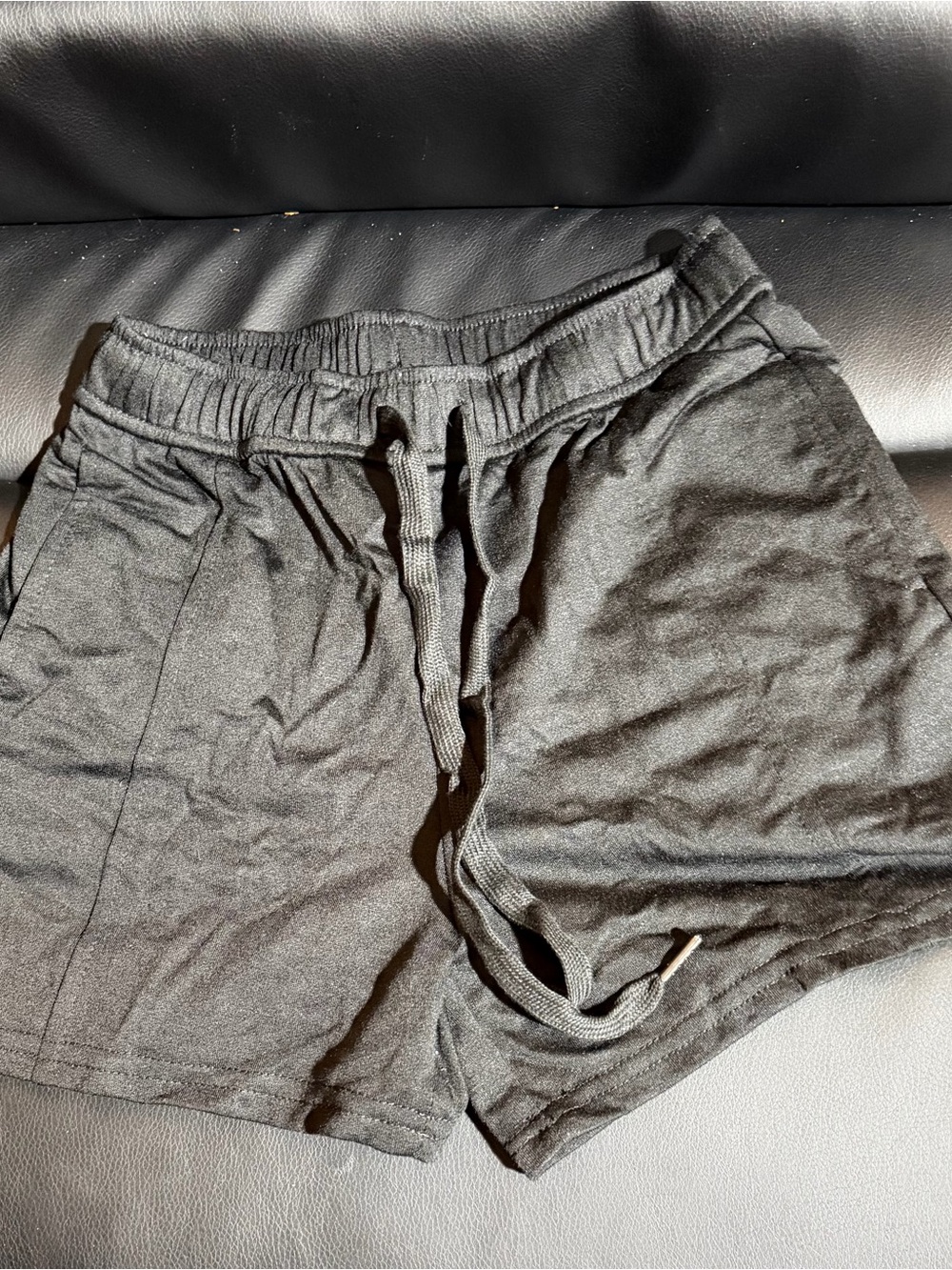 Girls Black Drawstring Lounge Shorts size 9-10 Y